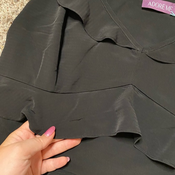 NWT Adore Me Bay Lake Cami Black Ruffle Work Top Size 2x - Picture 4 of 13